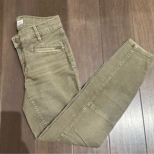 LOFT Modern Skinny Ankle Corduroy Green Pants Size 00/24